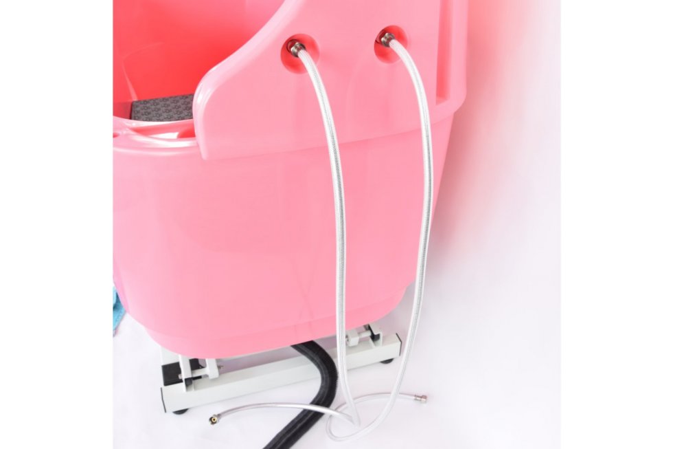 Cada toaletaj reglabila electric cu panou de protectie - Roz