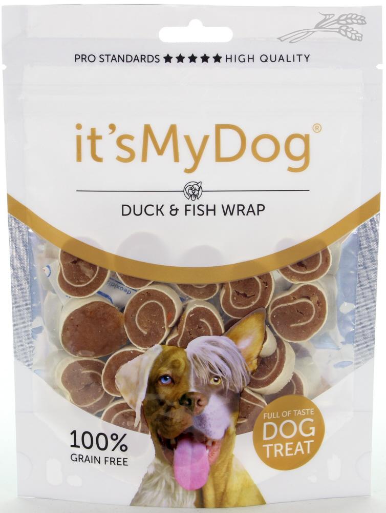 It's My Dog Recompense pentru caini Rata si Peste wrap 85g