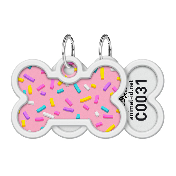 Medalion pentru caini Smart ID QR WAUDOG - Marshmellow