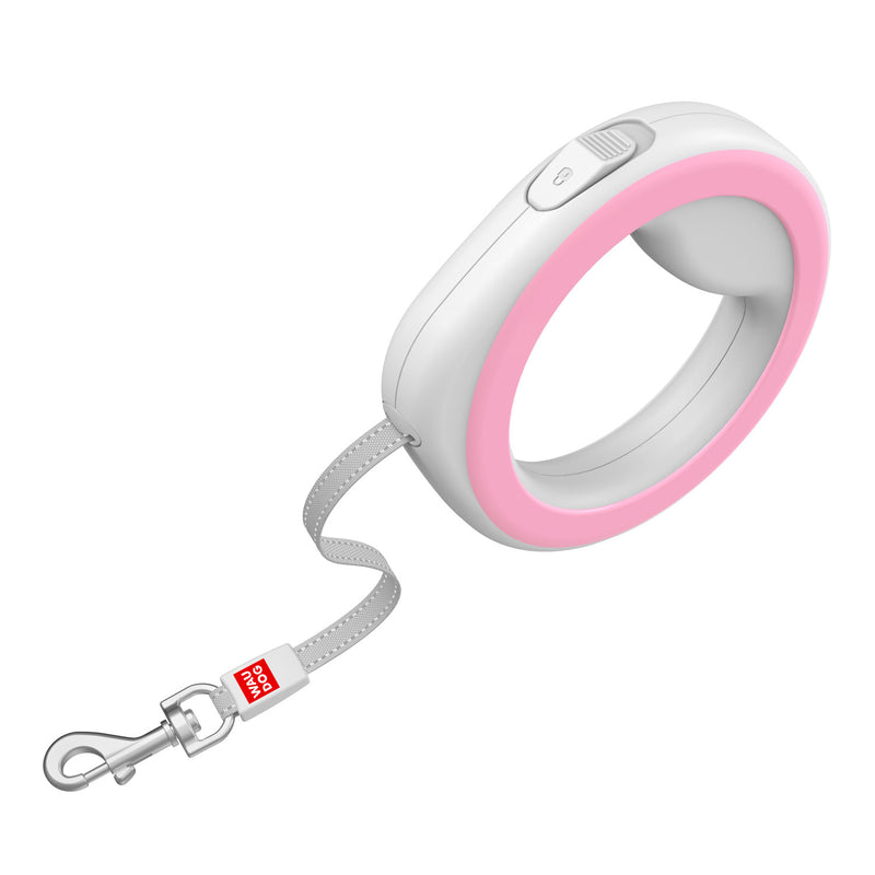 Lesa Retractabila pentru caini WAUDOG R-leash Roz- 2.9m