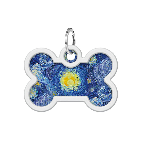 Medalion pentru caini Smart ID QR WAUDOG - Water Lilies