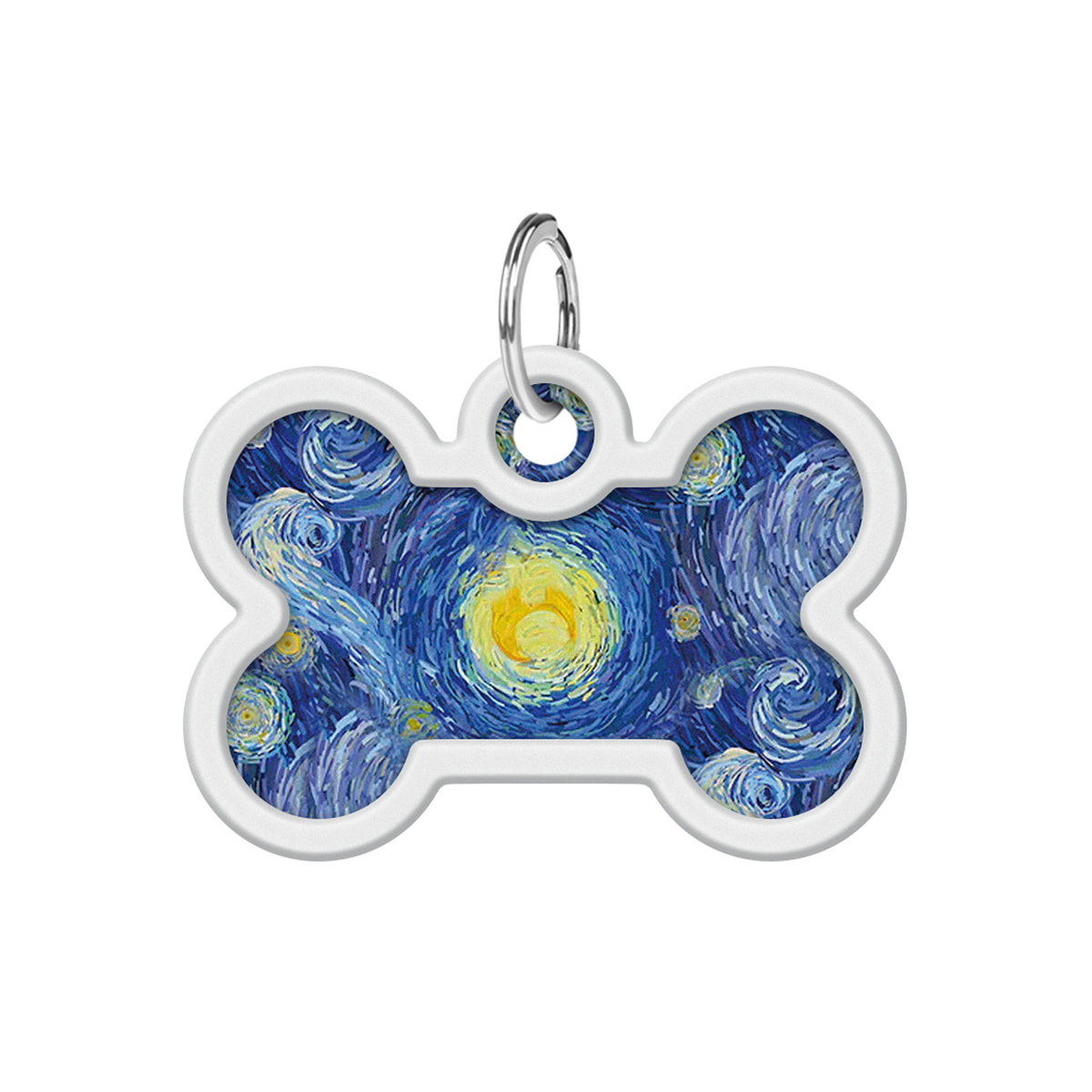 Medalion pentru caini Smart ID QR WAUDOG - Water Lilies