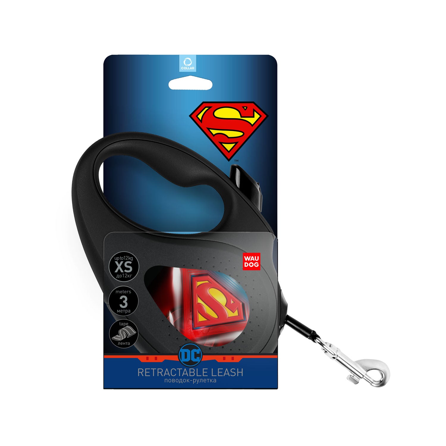 Lesa Retractabila pentru caini WAUDOG R-leash Superman