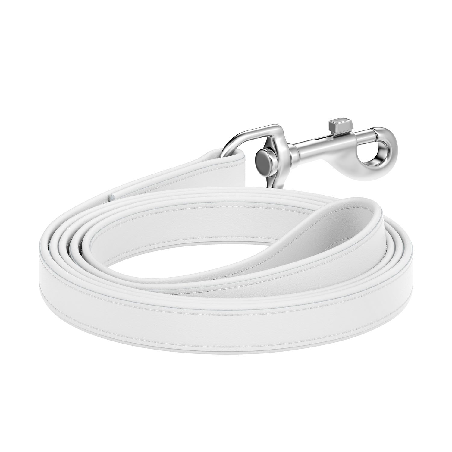 Lesa piele pentru caini WAUDOG Design - Alb