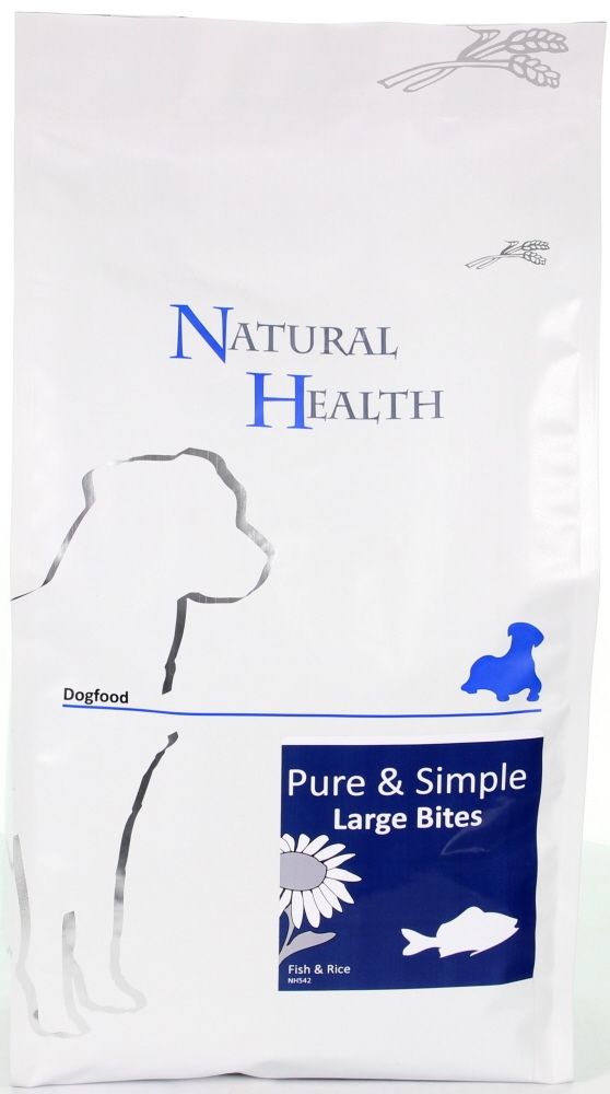 Natural Health Hrana Uscata pentru Caini Adulti cu Peste si Orez Large