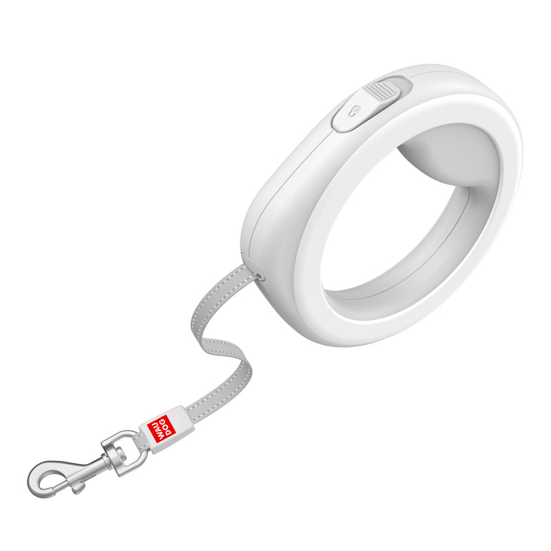 Lesa Retractabila pentru caini WAUDOG R-leash Alb- 2.9m