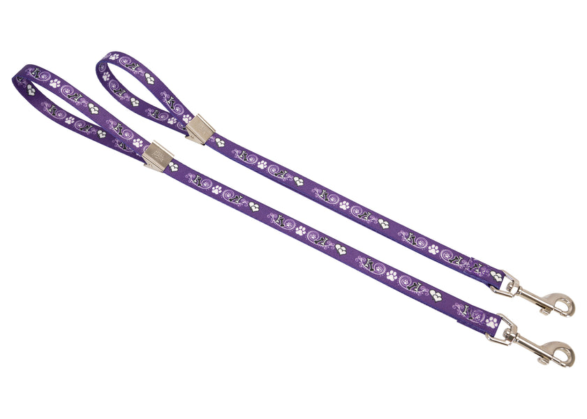 Lesa pentru masa de toaletaj mov cu inimi si labute