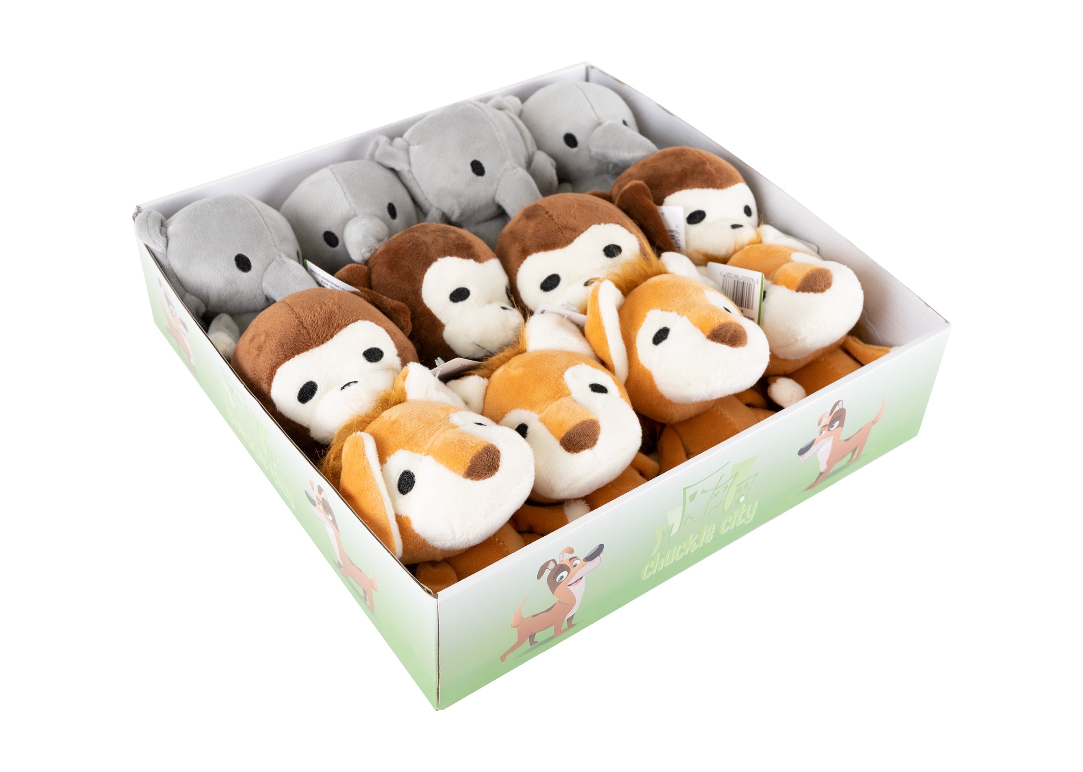 Jucarie pentru caini Chuckle City Plus Zoo cu sunet 12cm