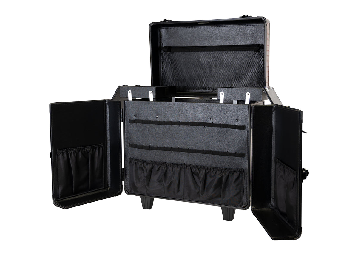 Groom-X Geanta Grooming cu 2 roti si maner telescopic-imprimeu crocodil