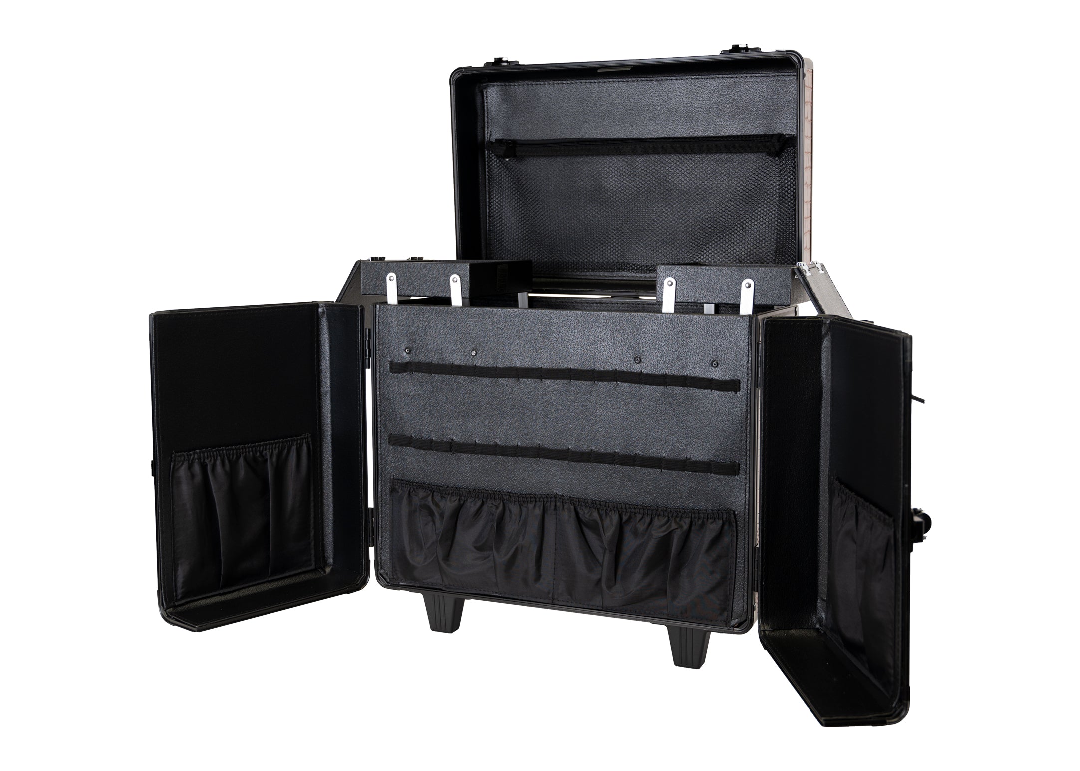 Groom-X Geanta Grooming cu 2 roti si maner telescopic-imprimeu crocodil