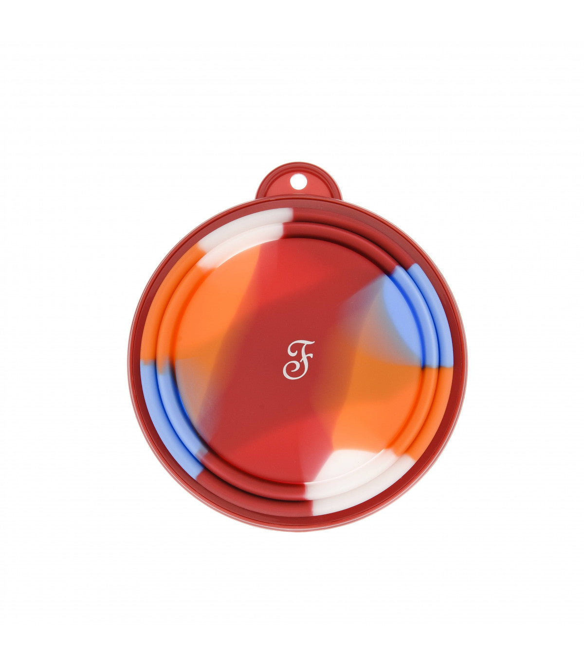 Castron silicon pliabil pentru caini Rainbow Rosu