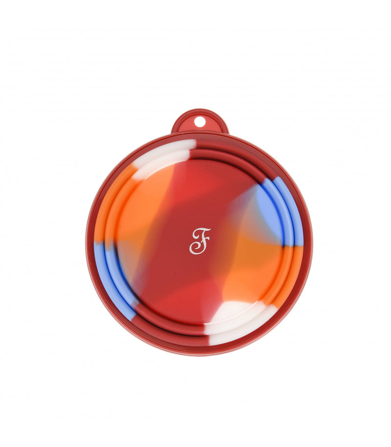 Castron silicon pliabil pentru caini Rainbow Rosu