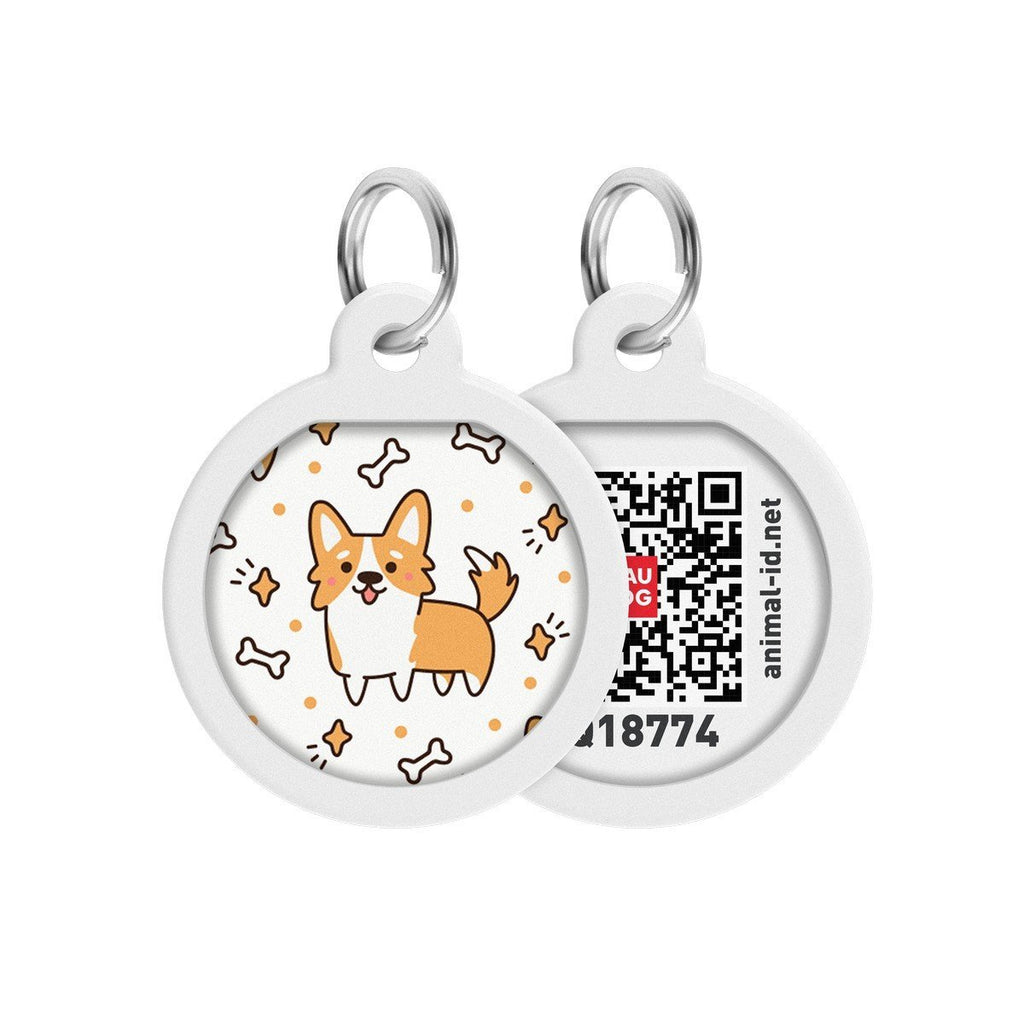 Medalion pentru caini Smart ID QR WAUDOG - Corgi