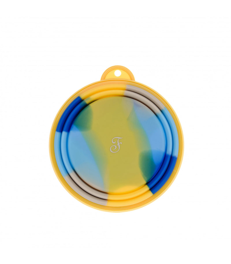 Castron silicon pliabil pentru caini Rainbow Galben