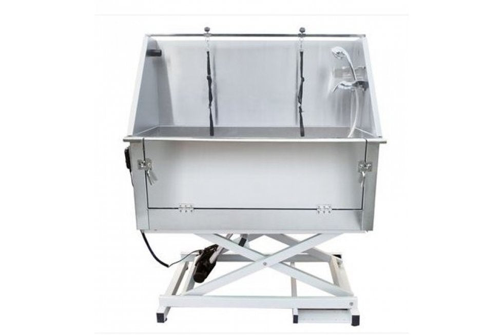 Cada inox electrica cu usa frontala pliabila 128x74x105cm – PetGuru