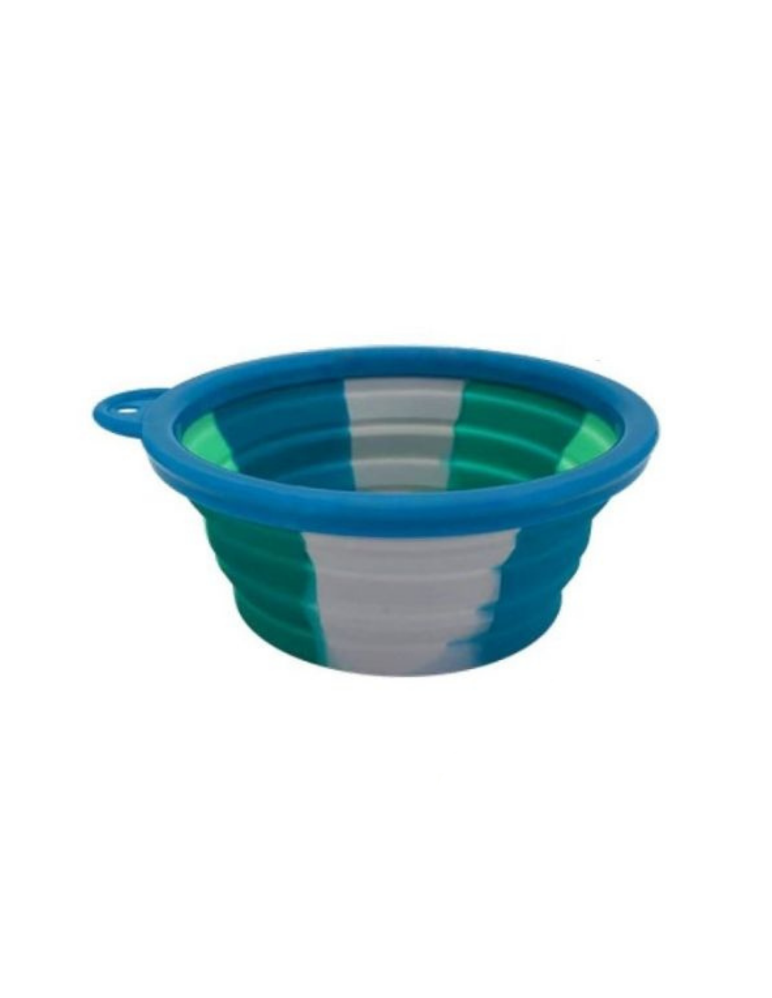 Castron silicon pliabil pentru caini Rainbow Albastru